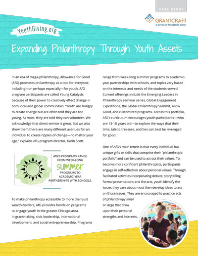 Expanding Philanthropy Through Youth Assets