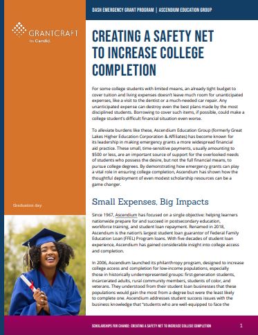 Creating a Safety Net to Increase College Completion