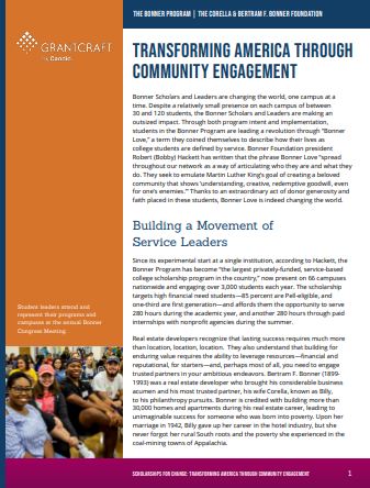 Transforming America Through Community Engagement