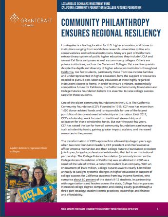 Community Philanthropy Ensures Regional Resiliency