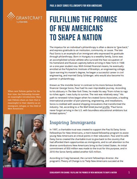 Fulfilling the Promise of New Americans to Shape A Nation