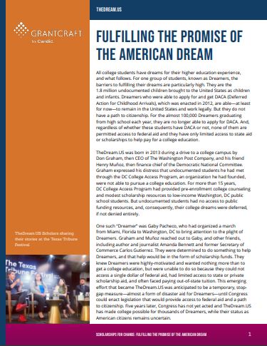 Fulfilling the Promise of the American Dream